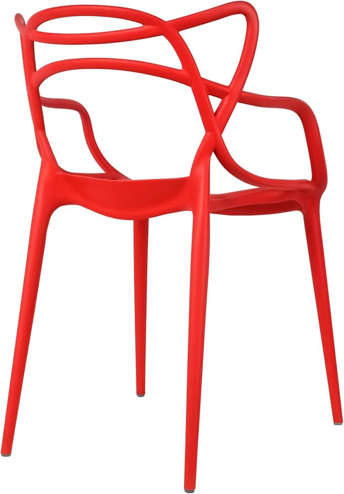 2xhome Modern Dining Chair | Stackable Indoor or Outdoor Entangled Side Chair | - Image 7
