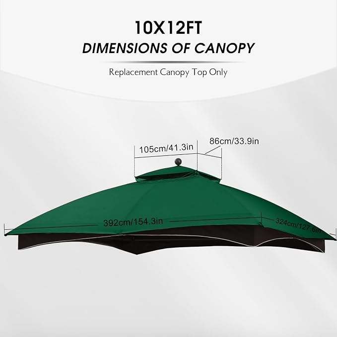 MASTERCANOPY 10x12 ft Replacement Canopy Top - Image 2