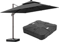 9x12FT Grey Cantilever Outdoor Patio Umbrella by ZLACUIU