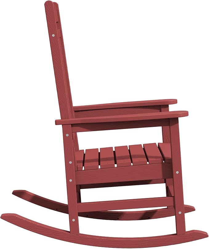 Oversized Outdoor Rocking Chairs Set of 2, HDPE Porch Rockers - Image 10