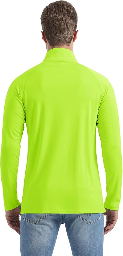 Boladeci Men's UPF 50+ Sun Shirts 1/4 Zip Long Sleeve SPF UV Protection Lightweight Quick Dry Quarter Zip Golf Shirts