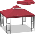 Sumfaller 10x10 FT Gazebo Replacement Canopy Top Cover | Double Tiered Canopy by Unknown