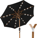Best Choice Products 10ft Solar Market Patio Umbrella w/Woodgrain Pattern Pole by Unknown