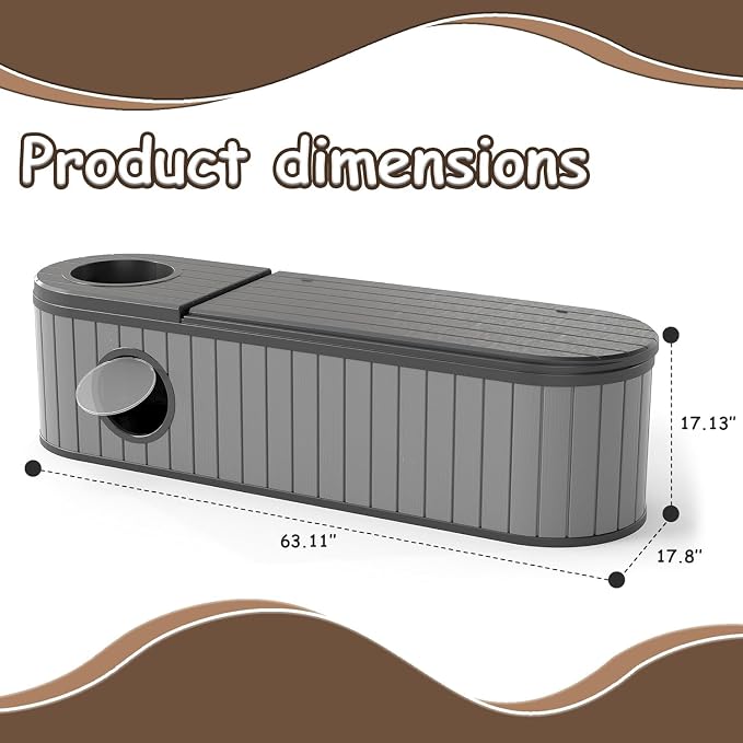 60 Gallon Storage Bench Deck Box Resin Patio Furniture - Image 3