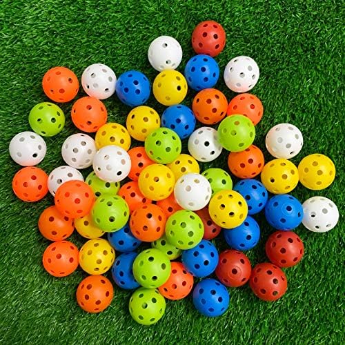 Crestgolf 50pcs Plastic Golf Training Balls – Airflow Hollow 40mm Golf Balls by Crestgolf