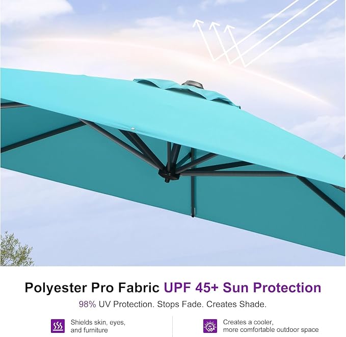 PURPLE LEAF Patio Umbrella 10' x 13' Built - Image 5