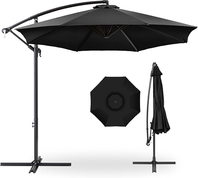 Best Choice Products 10ft Offset Hanging Market Patio Umbrella w/Easy Tilt by Unknown