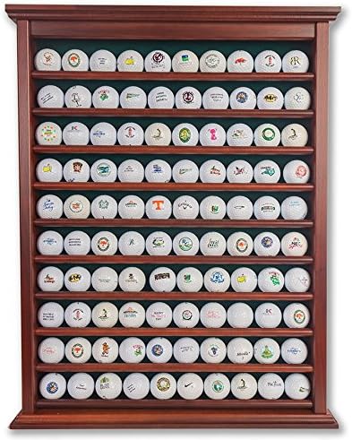 Golf Ball Display Case | Holds 100 Golf Balls | Handcrafted Solid Wood | Four by EurekaGolfProducts