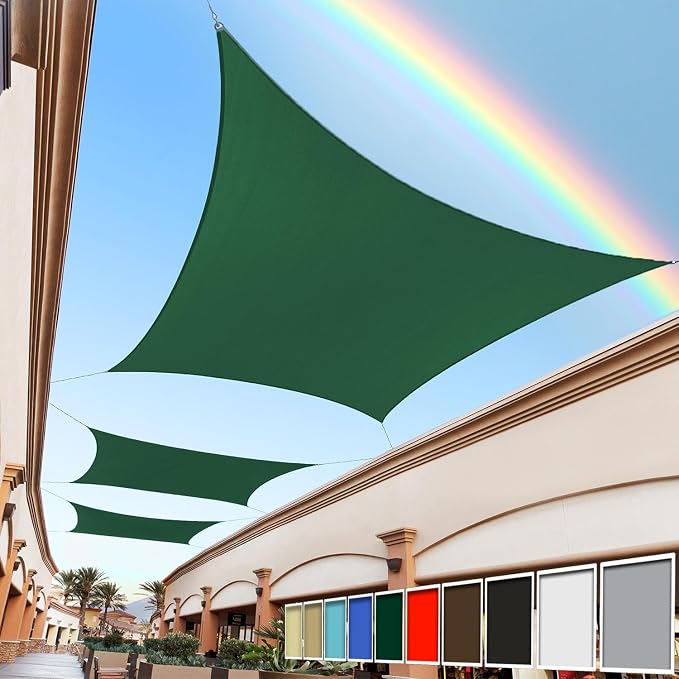Royal Shade 13' x 24' Custom Size Green Rectangle Sunshade Sail by RoyalShade