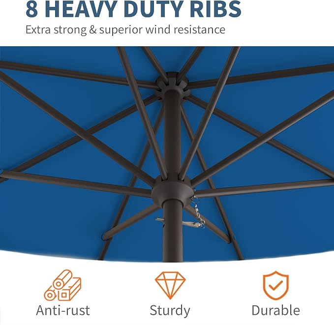 10FT Patio Umbrella, Outdoor Umbrella - Image 4