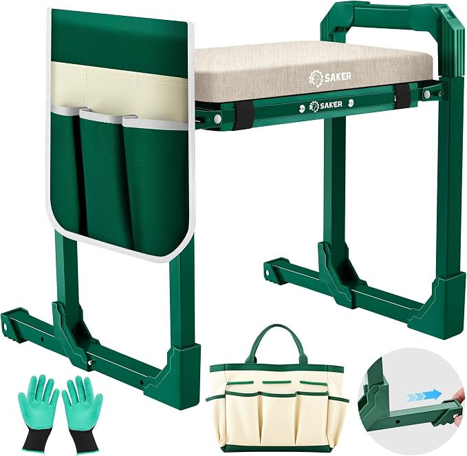 Saker Garden Kneeler and Seat Foldable Gardening Stool by Saker
