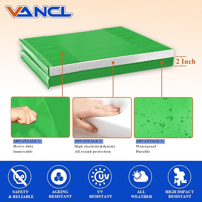 Gym Padding Wall Mount Protection Pad Wall Mats for Gym Padding 2" Thick Foam Gym Pads for Safety Wall Padding, Waterproof Durable Wall Padding for Kids Colorful Wall Pad