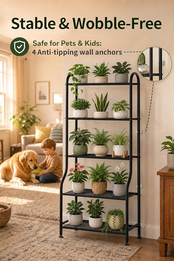 5-Tier Metal Plant Stand - Image 4