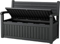 80 Gallon Deck Box Outdoor Storage Box Waterproof, Outdoor Storage Bench by Unknown