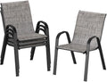 Patio Chairs Set of 4, Stackable Outdoor Chairs by Ningering