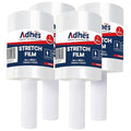 ADHES Handheld Stretch Film, 4 Rolls 100mm x 150m, Heavy Duty Plastic Wrap for Packaging, Moving, and Storage