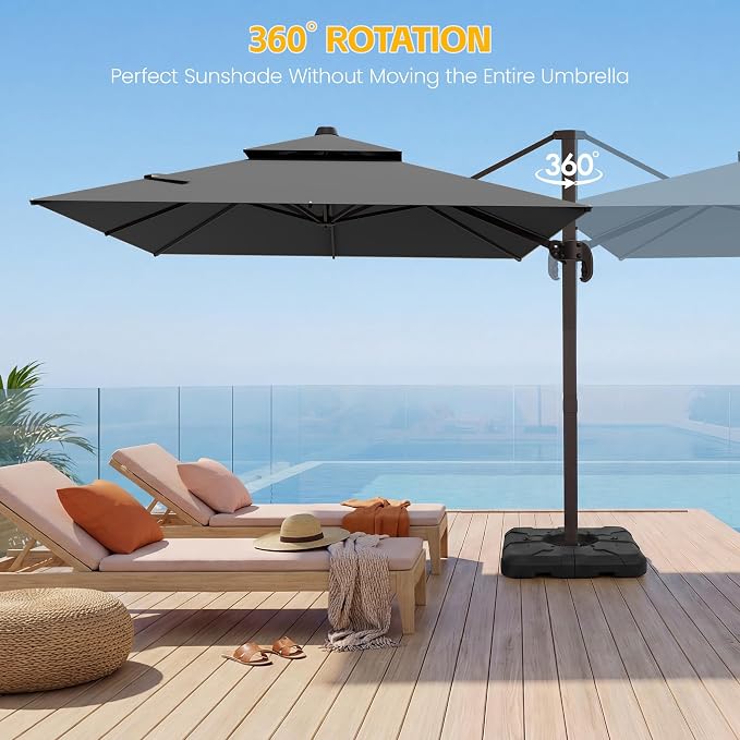 10x10 FT Patio Cantilever Umbrella - Image 5