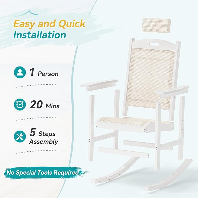 Outdoor Rocking Chair Set of 2 - Image 8
