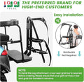 10L0L Universal Golf Cart Bag Holder Rack for Yamaha, EZGO, Club Car Rear Seat Grab Bar, Don't Occupy The Back Seat Space, No Drilling Required, Fits Safety Bar Maximum 8" Wide, Black