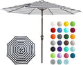 JEAREY 9FT Outdoor Patio Umbrella, Market Umbrella, Tilt & Crank UV Protection by JEAREYOutdoorsCollection