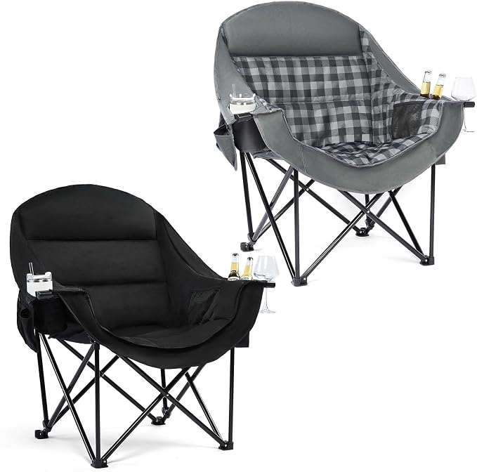 Oversized Camping Chair for Adults 2 Pack by PUVASIA