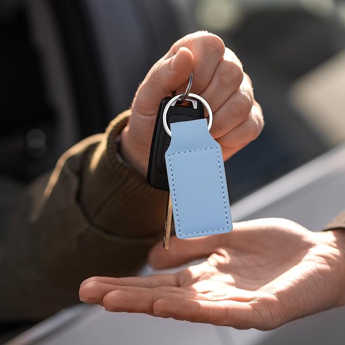 LaserGram Rectangle Keychain, Coat of Arms Germany, Personalized Engraving Included (Light Blue)