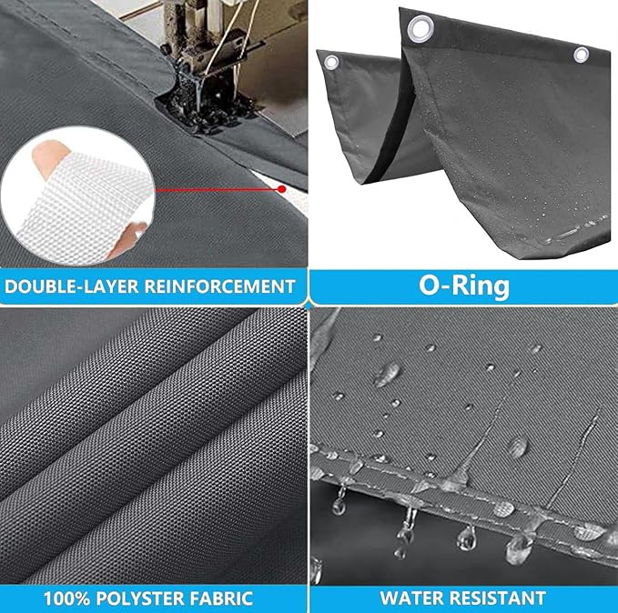 Retractable Wave Sun Shade Sail Waterproof 7' x 7' Sun Shade - Image 3