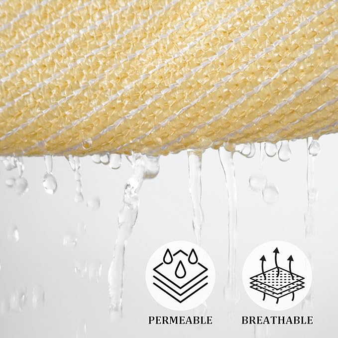 Shade&Beyond Custom Sun Shade Sail 7'X8'X10.6'Triangle Sun Sail Shades Patio UV - Image 3