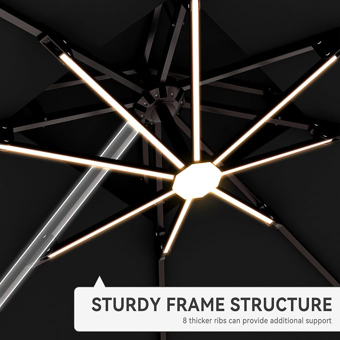 10' X 13' Cantilever Patio Outdoor Umbrella - Image 3