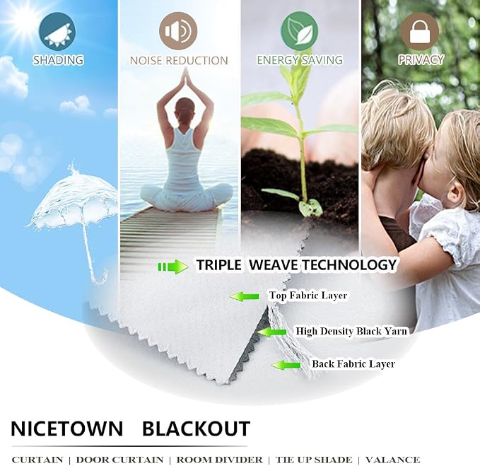 NICETOWN Outdoor Cabana Curtain, Windproof & Sun Blocking Curtains - Image 8