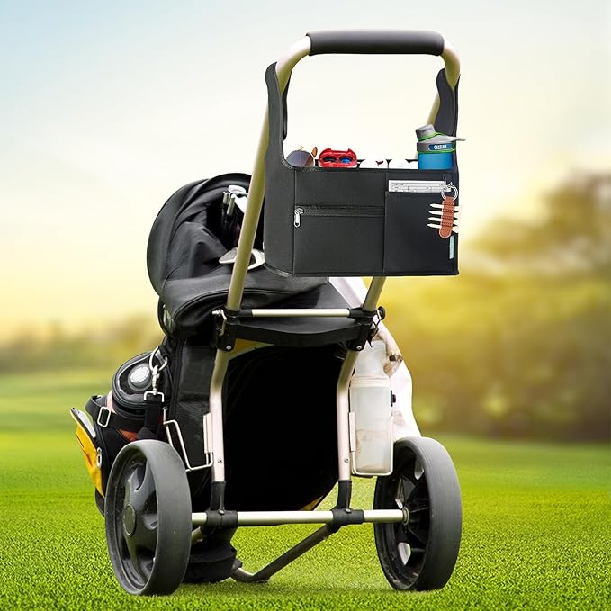 Golf Bag, Push Cart Golf Organizer, Golf Storage Bag, Multifunctional Cart Bag Suitable for Various Cart Storage Bags with Handles