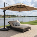 PURPLE LEAF Patio Umbrella Outdoor 10' x 10' Square Easy Assembly Tapue | Built by PURPLELEAF