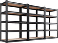 71.2''H Storage Shelves, Wood Garage Shelving, Adjustable Heavy Duty Shelving by KORVENA