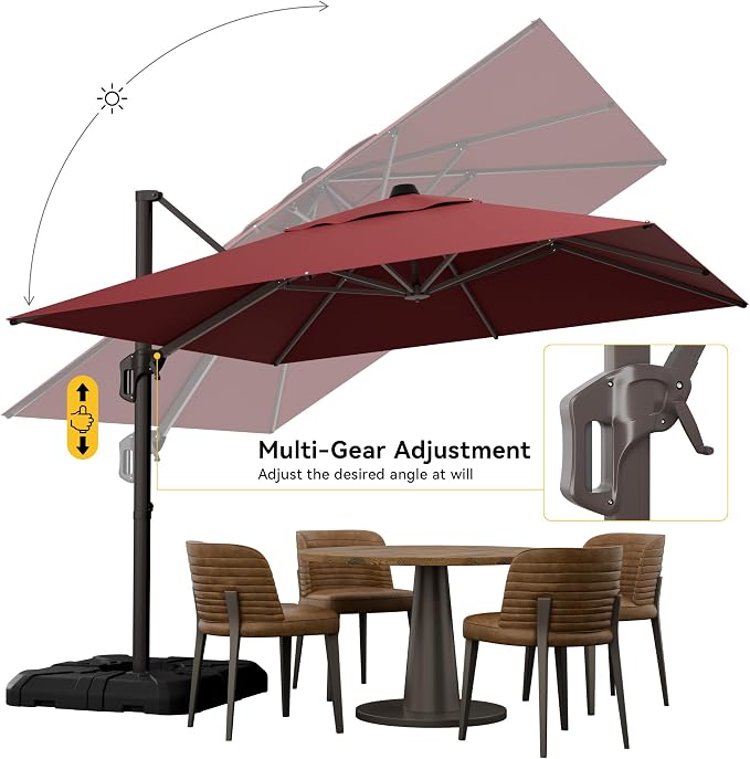 10x10FT Cantilever Outdoor Umbrella - Image 3