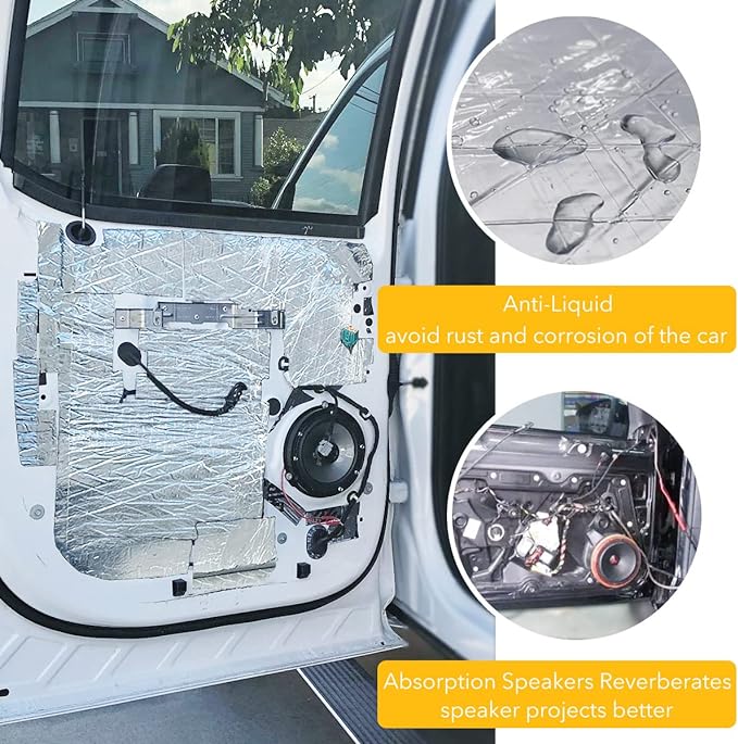 Sound Deadener for Car, Auto Deadening Foam Material Mat, Audio Dampening and Heat Insulation, 394 mil 13.1sqft