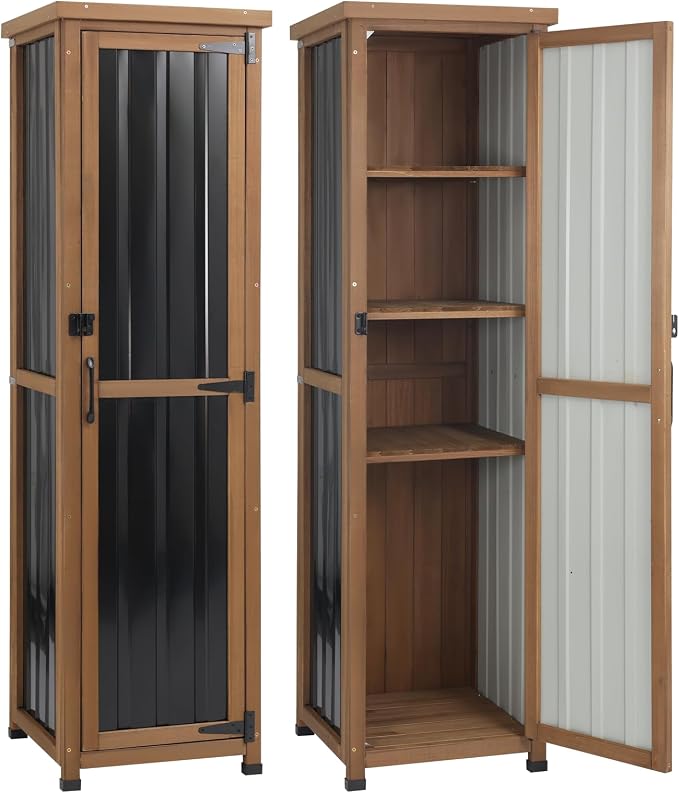 PetsCosset 62" H Outdoor Corner Storage Cabinet - Image 8