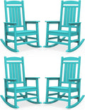 SERWALL Outdoor Rocking Chair Set of 4, Patio Rocking Chair, Aruba | HDPE by SERWALL