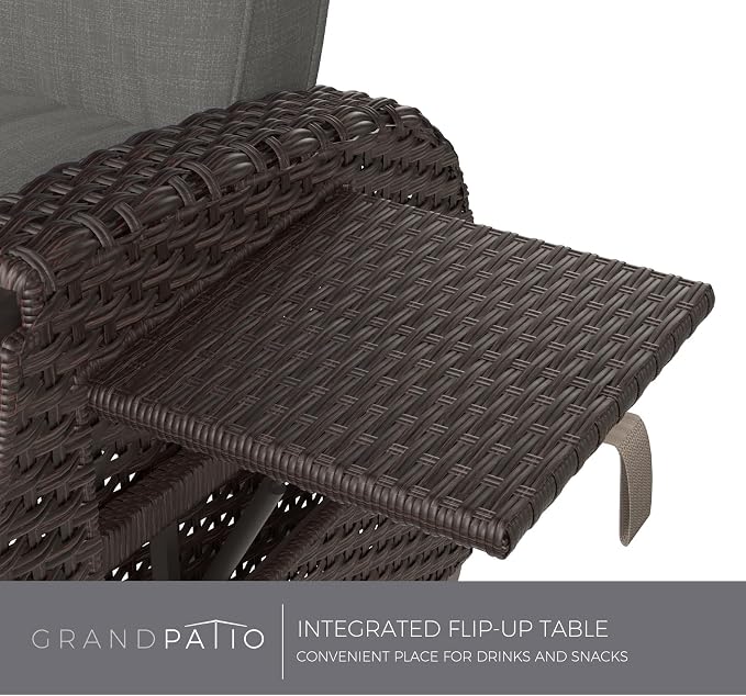 Grand patio Outdoor Recliner Air Pump 150° Lay Flat Reclining Chair - Image 7