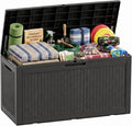 120 Gallon Waterproof Resin Outdoor Storage Box, Weatherproof Outdoor Bin by KFY