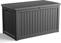 280 Gallon Outdoor Storage Box, Large Resin Deck Box by ASKPASS