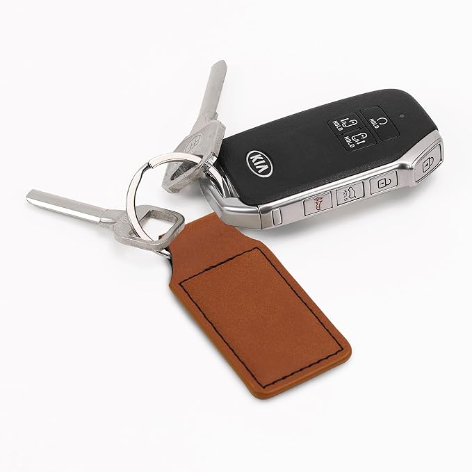 LaserGram Rectangle Keychain, Golfer Golfing, Personalized Engraving Included