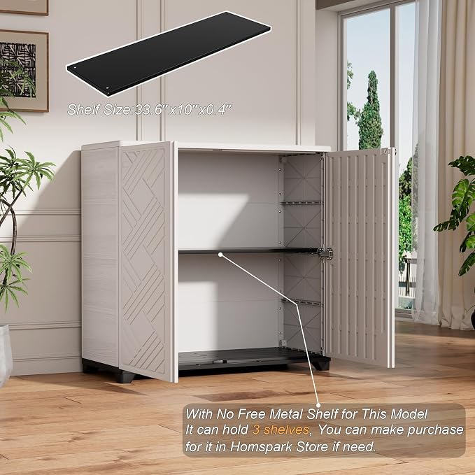 HOMSPARK Indoor/Outdoor Storage Cabinet - Image 7