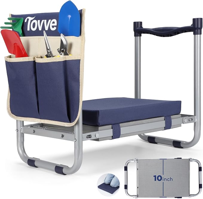 Tovve Foldable Garden Kneeler and Seat, Heavy Duty Garden Stool by Tovve