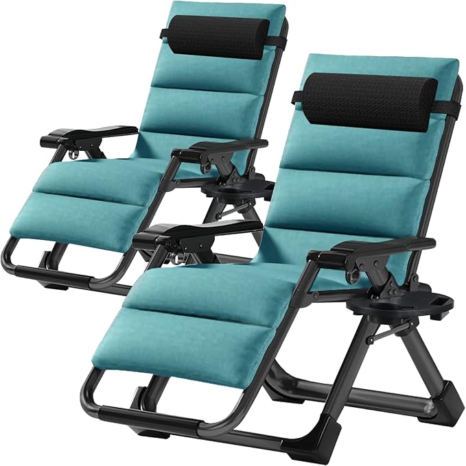 MOPHOTO Zero Gravity Chair, Outdoor Padded Lounge Chair by MOPHOTO