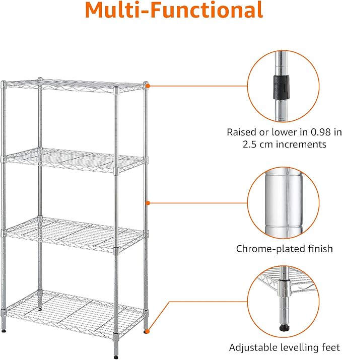 Amazon Basics 4-Shelf Adjustable Storage Shelving Unit - Image 7
