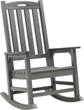 Oversized Outdoor Rocking Chair, HDPE Porch Rocker | High Back Rocking Chairs by PsilvamGardenFurniture