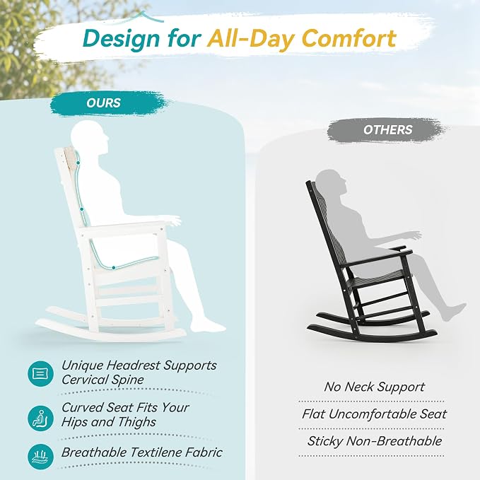 Outdoor Rocking Chair Set of 2 - Image 3