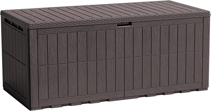 Flamaker 220 Gallon Large Outdoor Storage Box Waterproof, XL Resin Deck Box | by Flamaker