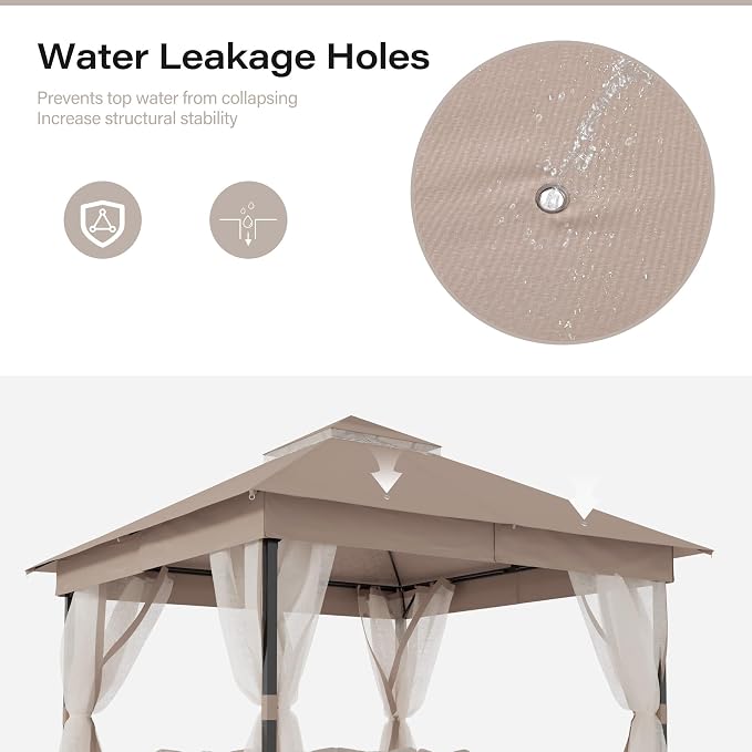 10' X 10' Waterproof Patio Gazebo - Image 6