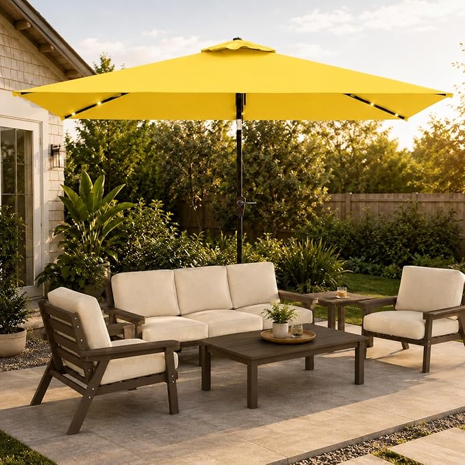 6.5 x 10ft Rectangular Patio Umbrella - Image 8